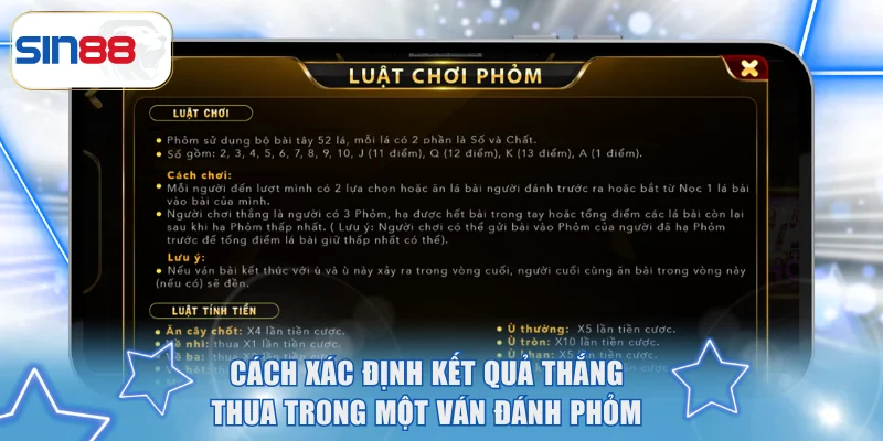 Đánh Phỏm SIN88 - Luật Chơi Cụ Thể Và Bí Kíp Thắng Nhanh 3 Cách xác định kết quả thắng thua trong một ván đánh Phỏm