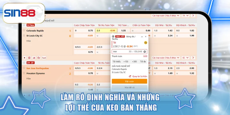 Làm rõ định nghĩa và những lợi thế của kèo bàn thắng