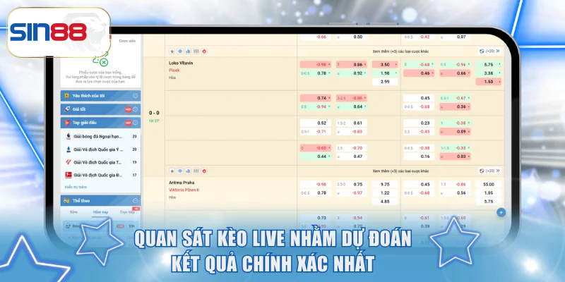 Quan sát kèo live nhằm dự đoán kết quả chính xác nhất